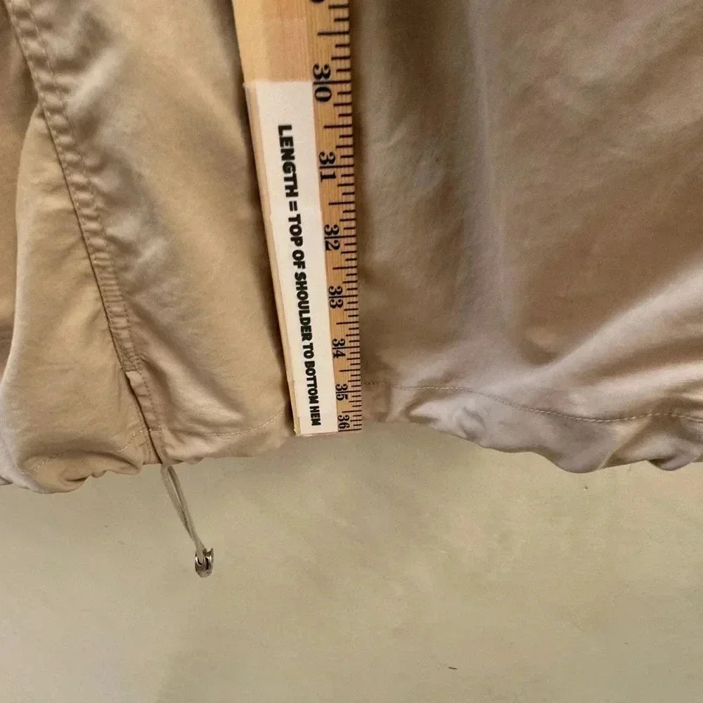Alpha Tauri || Long Line Trench Coat Performance in Cream Large - Picture 10 of 10